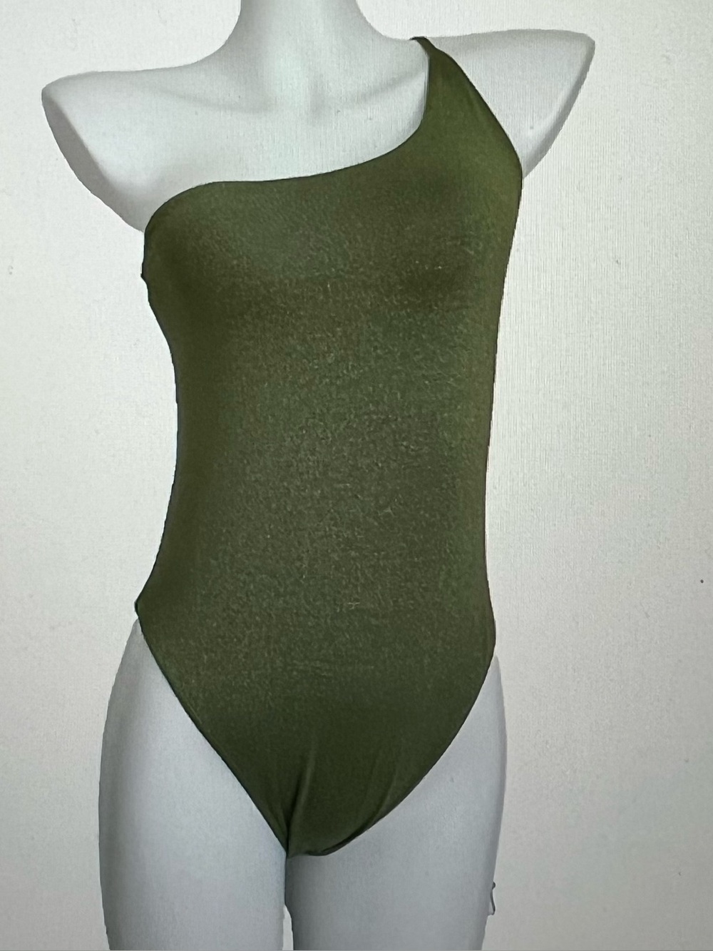 Free People Olive Green Shimmer One-Piece Swimsuit